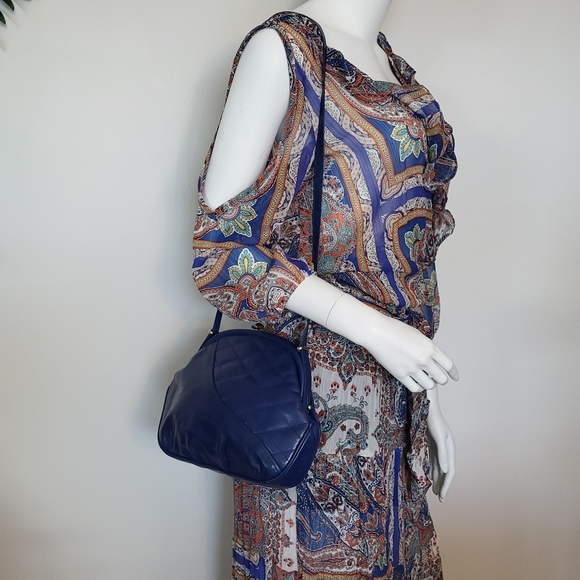 Lancetti vintage small blue snap closure small shoulder bag - Picture 2 of 14